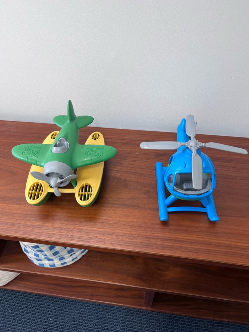 Green Toys - Seaplane and Blue Helicopter Kids Toy Duo